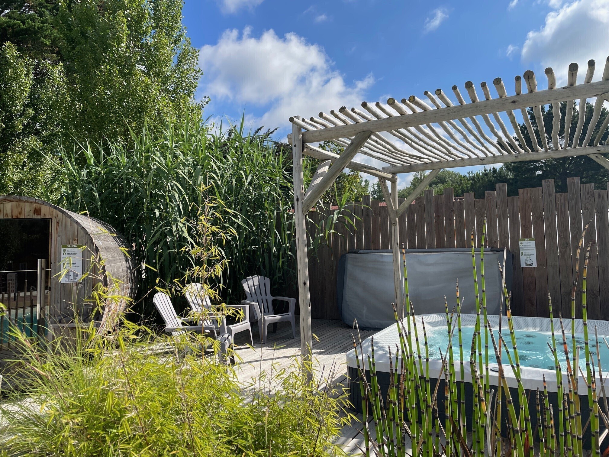 sauna et spa espace aquatique camping la conge